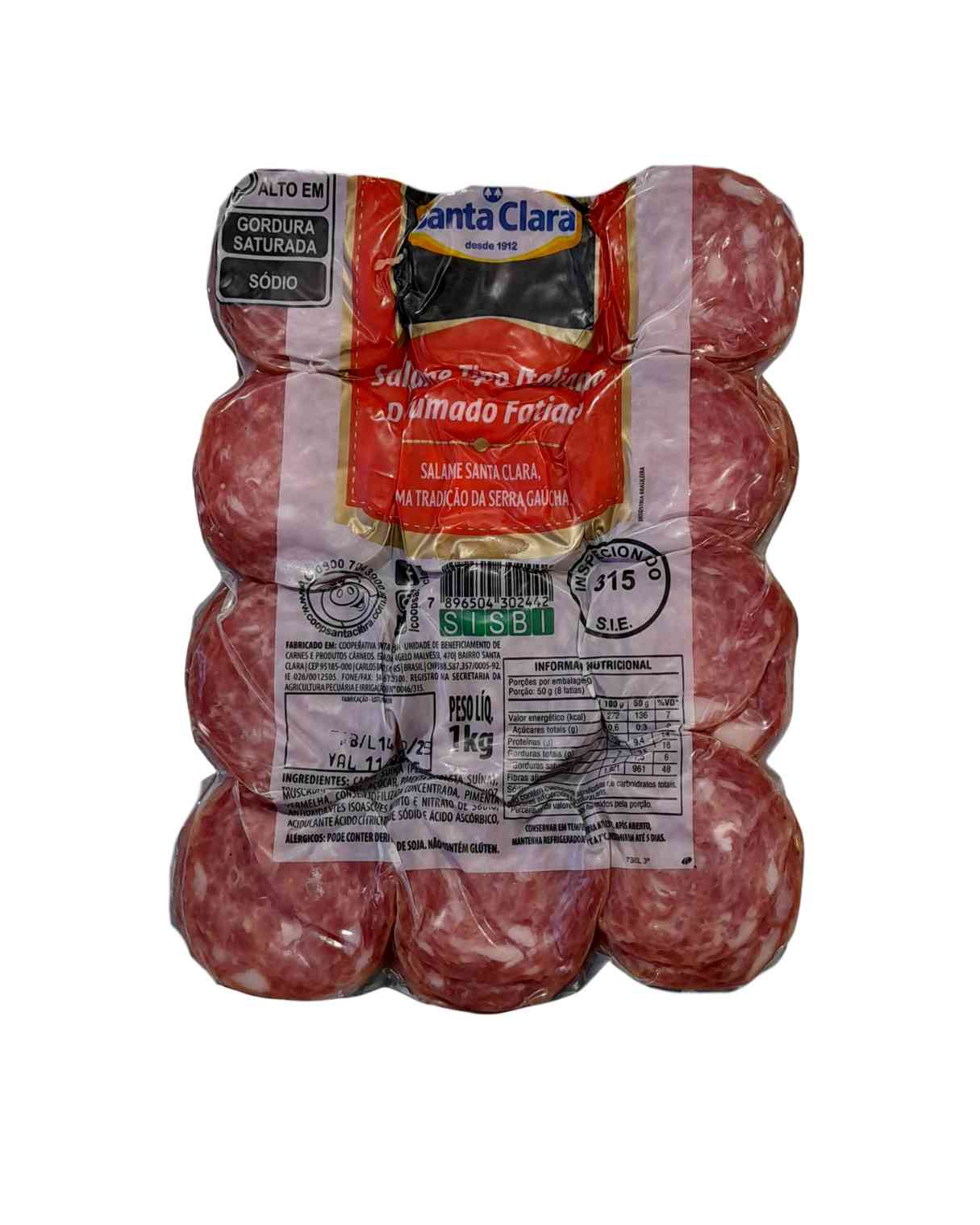 Salame Fat Santa Clara 1kg
